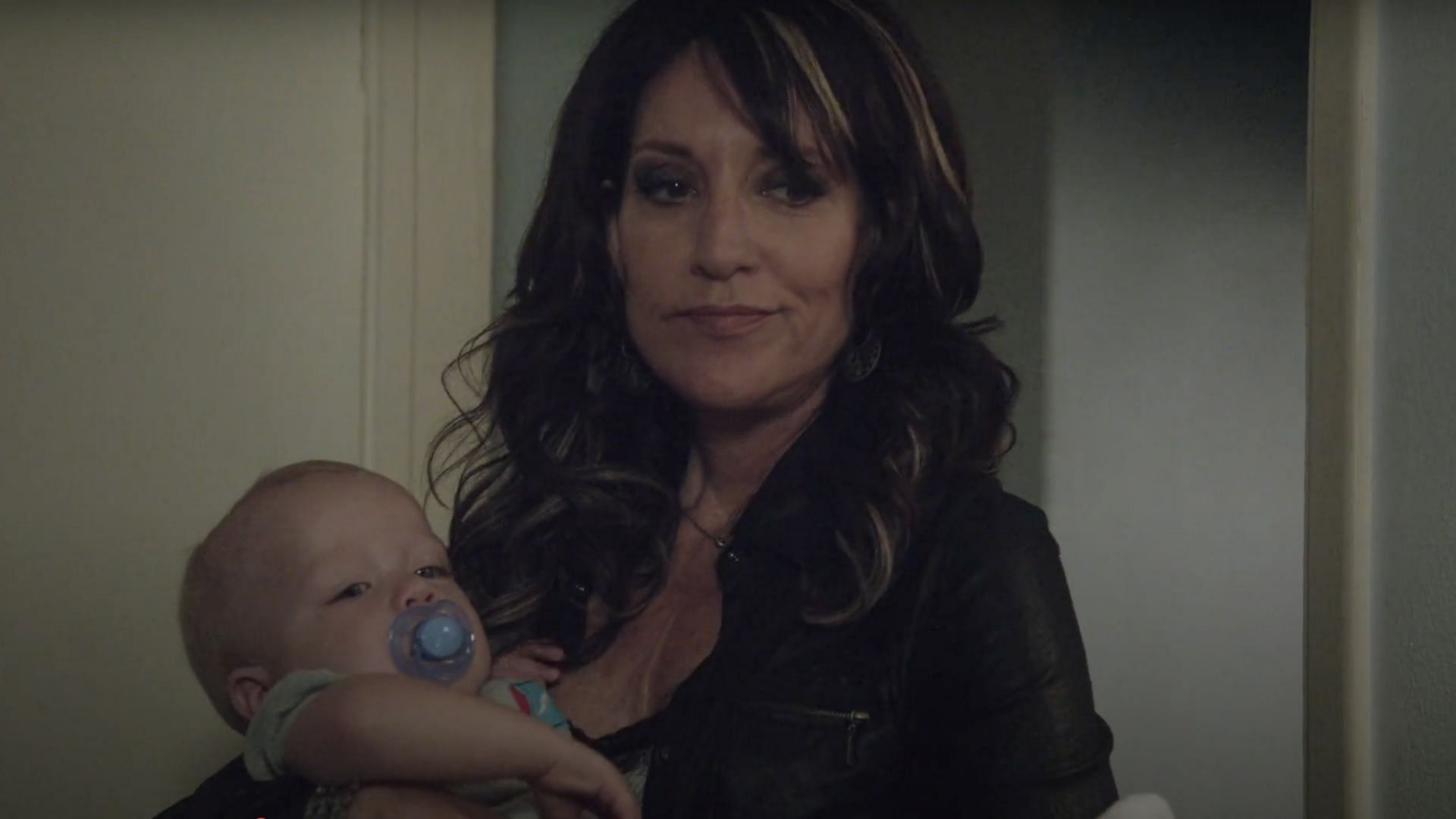 Gemma with her grandson Thomas (Image via YouTube/FX Networks)
